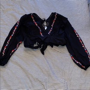 Topshop Boho Wrap Shirt